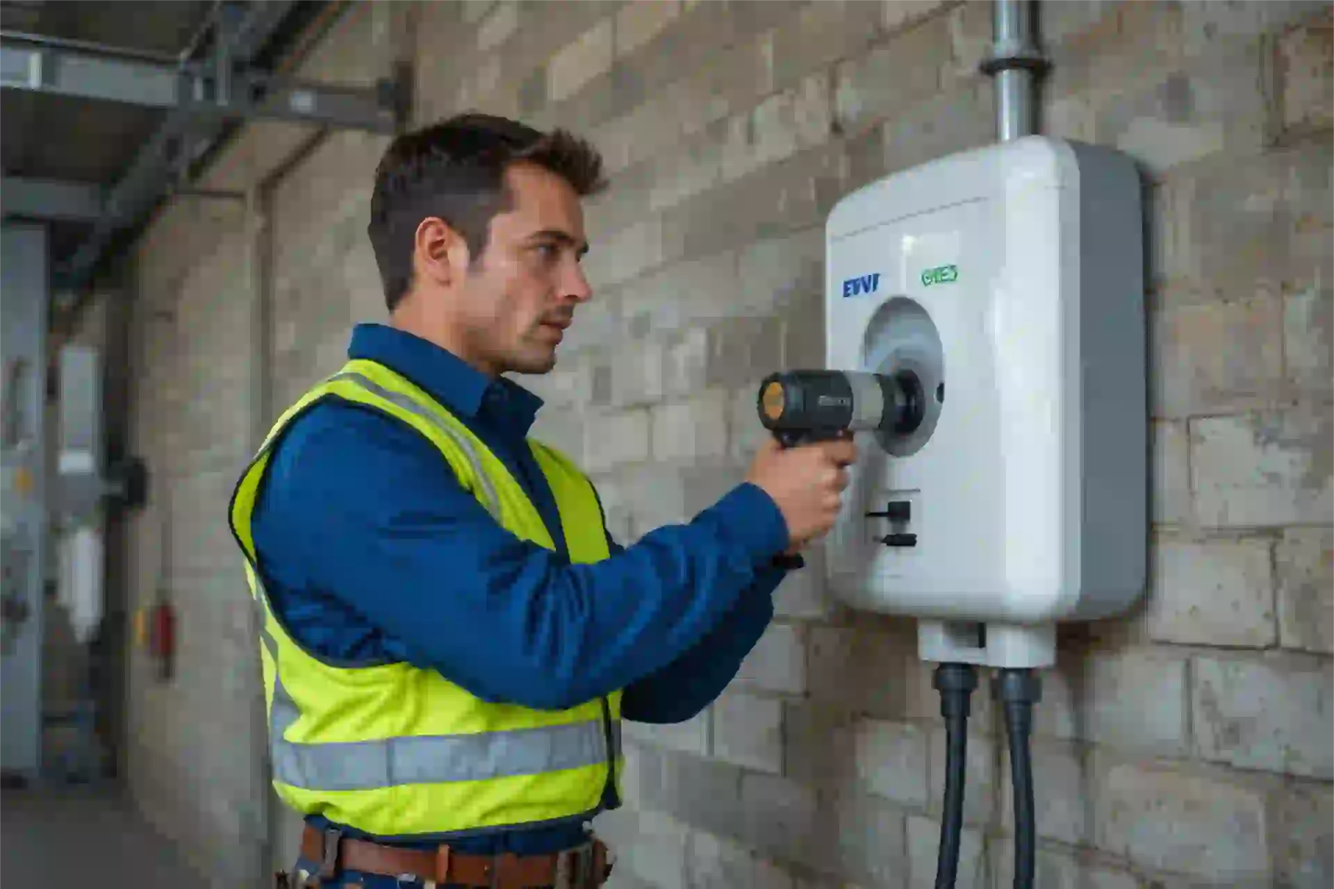 Installation borne de recharge à Saint-Just-d'Avray
